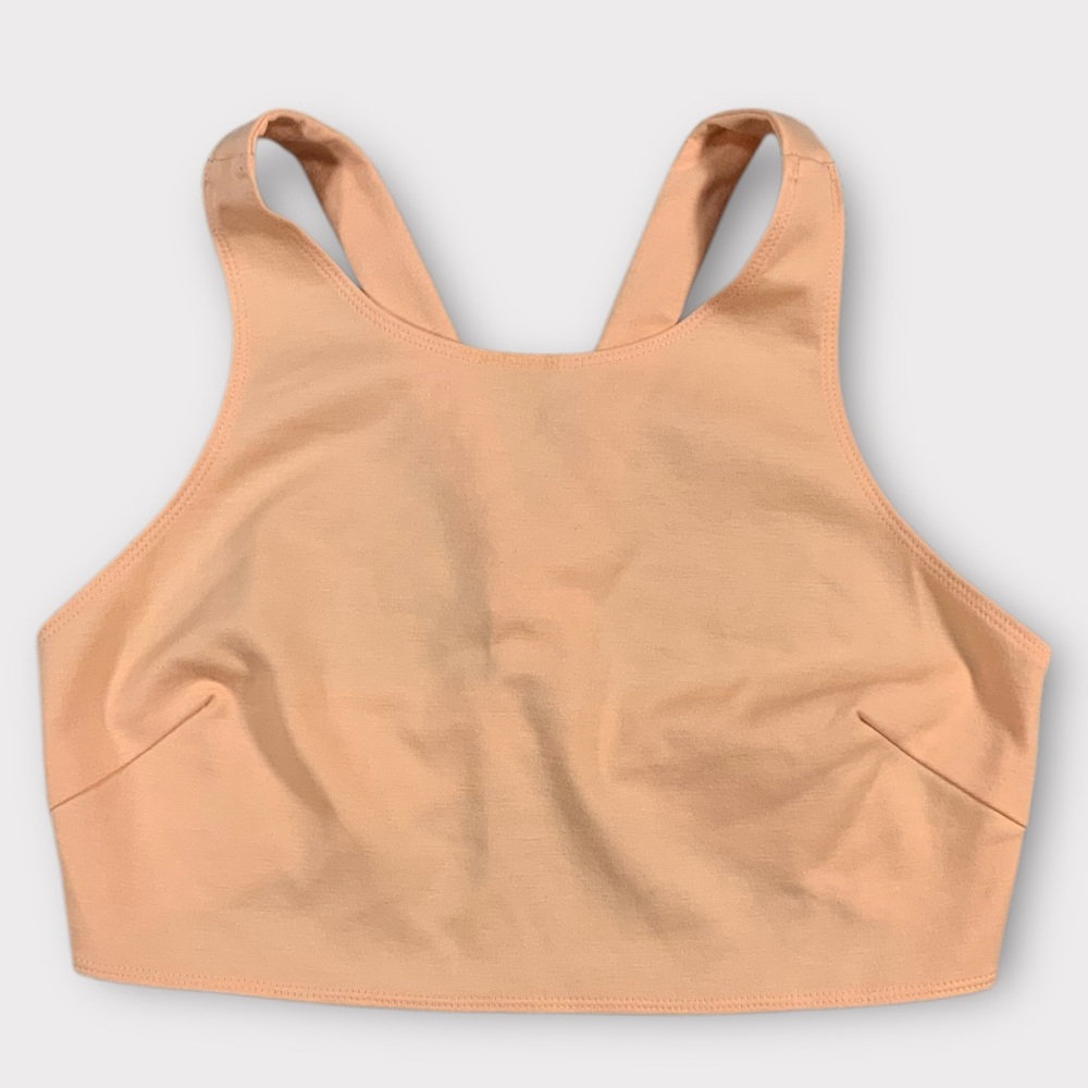 Women’s BCBGENERATION Fitted Halter Crop Top Peach Color Size Small #065